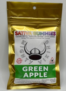 Green Apple - 100mg Sativa Gummies - Mighty Vikings
