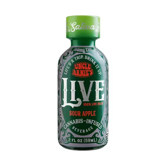Uncle Arnies - Uncle Arnie's Live Rosin Shot 100mg Sour Apple Main Image
