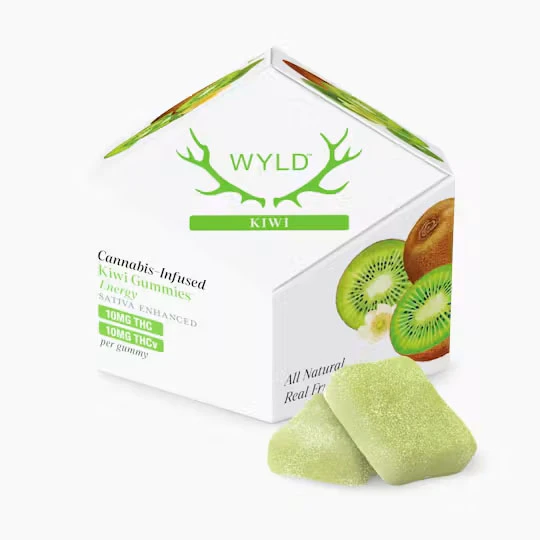 WYLD - Wyld - Kiwi 1:1 Thcv - Sativa enhanced Gummies Main Image