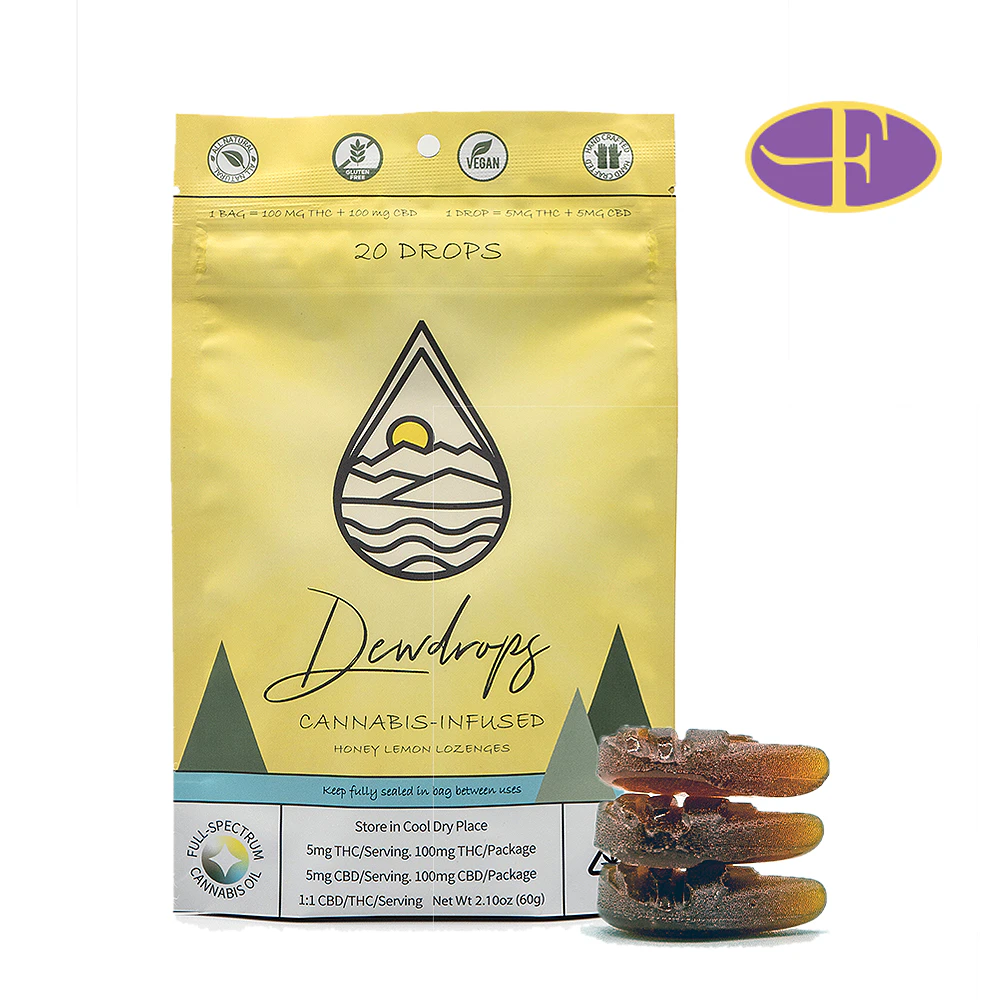 Dew Point - Honey Lemon Dew Drop Lozenge CBD:THC (1:1) Main Image