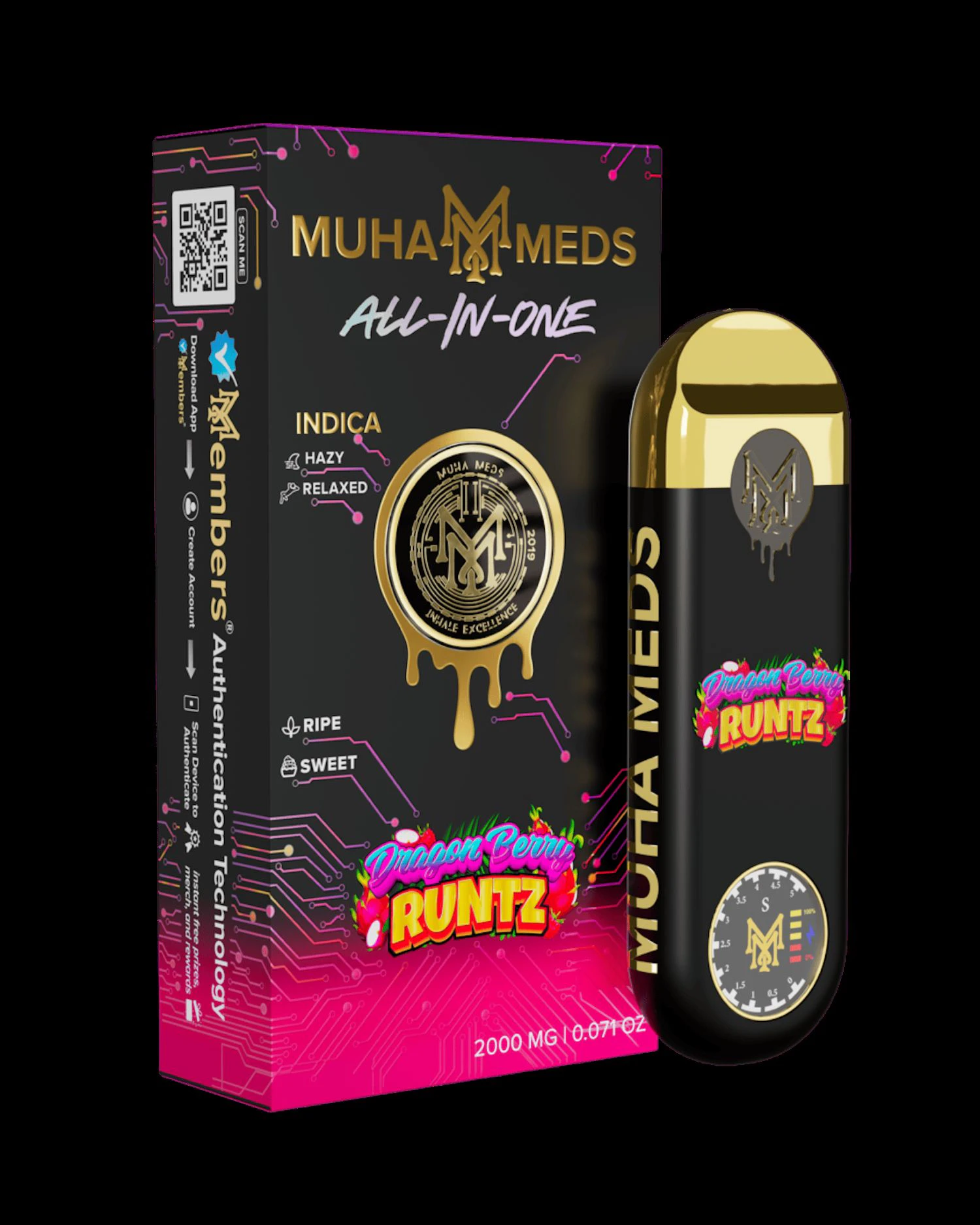 Muha Meds - Dragon Berry Runtz 2g Disposable Main Image