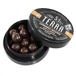 Kiva Terra Dark Chocolate Almond CBD 1:1 Bites