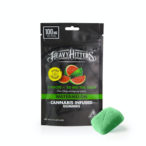 Heavy Hitters - *PROMO ONLY* 100mg THC Heavy Hitters - Watermelon Spark Gummies (20mg - 5-Pack)