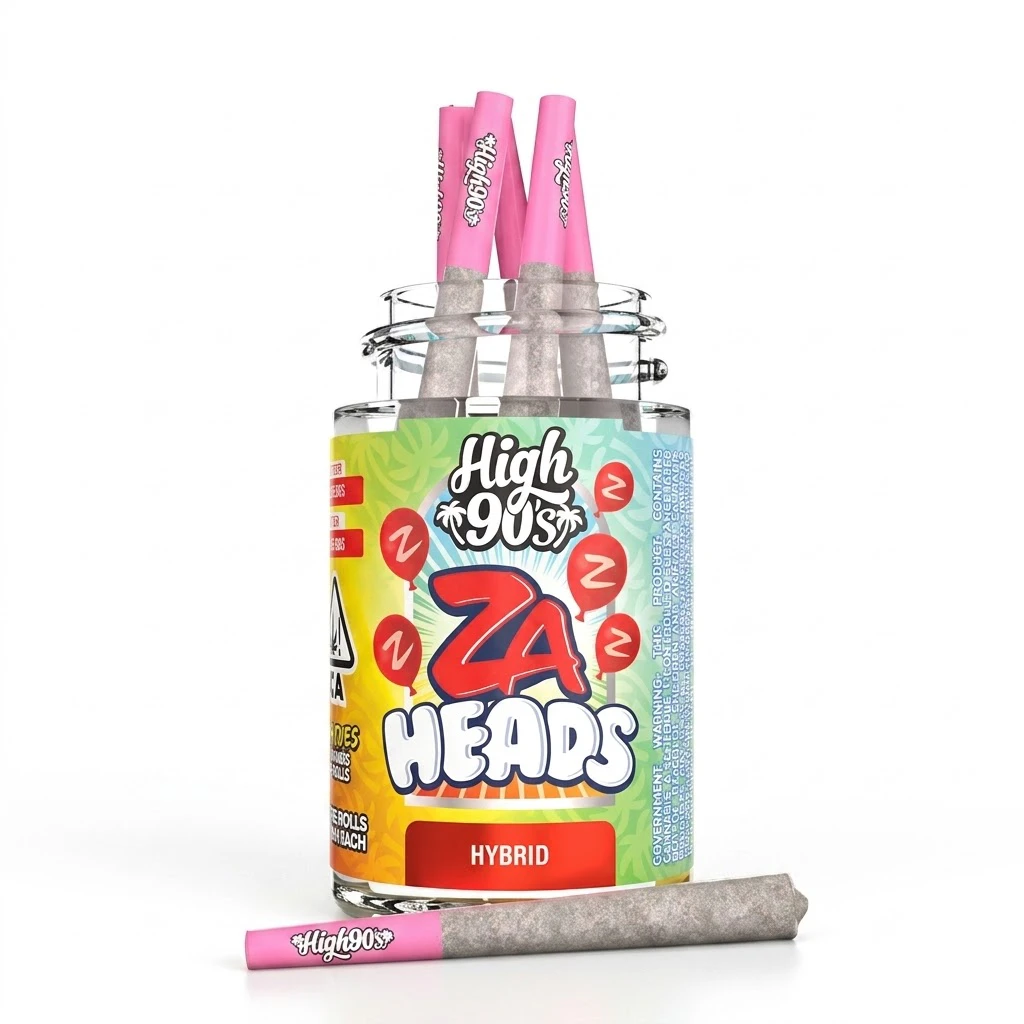 HIGH 90s - High 90s - ZA Heads - 0.5g High Fives Bubble Hash Infused Pre-Rolls 5 Pack - 2.5 g p Main Image