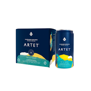 ARTET - Tet & Tonic | 4pk 1:1 CBD:THC Infused Mixed Drink 