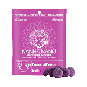 KANHA - Kanha Nano - 100mg - 20ct Gummies - Passionfruit Paradise