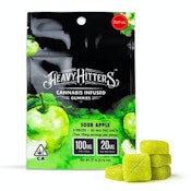 Heavy Hitters Gummies 100mg Sour Apple $20
