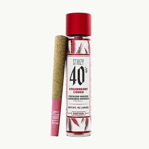 STIIIZY - 40's Strawberry Cough -Sativa- 39.43% THC | 1.0g   Infused (PreRoll)  | STIIIZY    -JJ3 MIDDLE 2