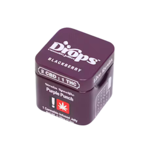 Drops Gummies - 300mg 2:1 CBD:THC Blackberry Gummies (GMO x Legend OG) (20mg CBD, 10mg THC - 10 pack) - Drops