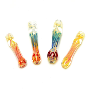 Glass - Candy Cane Chillums Glass Pipe 