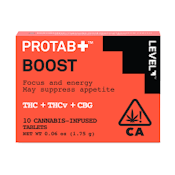 Level | Protab+ Boost (THC + THCv + CBG)