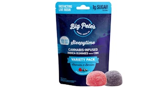 Big Pete's - Cherries & Berries 2:1 THC:CBN Sleepytime Fast Acting Live Rosin Gummies - 150mg