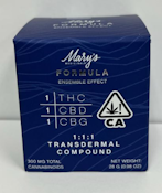 1:1:1 THC:CBD:CBG 900mg Transdermal Compound - Mary's Medicinals