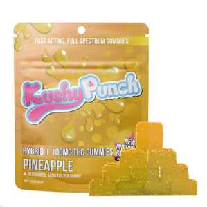 KUSHY PUNCH - Kushy Punch - Hybrid - Pineapple - Individual Gummies - (100mg)