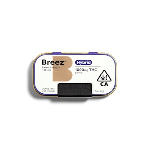 BREEZ - BREEZ: EXTRA-STRENGTH TABLET TINS (HYBRID, 1000 MG THC)