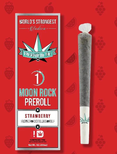 Presidential - PRESIDENTIAL - Infused Preroll - Strawberry - Moon Rocks - 1G Main Image