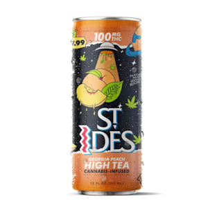 ST.IDES - 100mg THC 12oz Georgia Peach High Tea - St. Ides