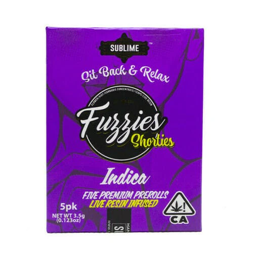 Sublime - Papaya - Fuzzies Live Resin Infused Preroll 5 Pk (3.5g) Main Image
