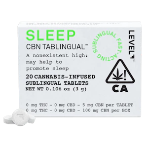 LEVEL - LeveL CBN Tab 5mg CBN Per Tablet 100mg Per Package
