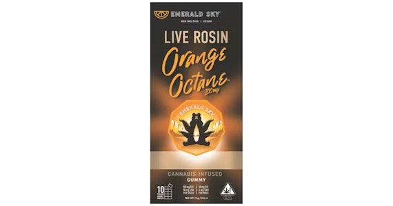 Emerald Sky - Emerald Sky - Orange Octane 10:1 THC:CBD Live Rosin Gummy - 110mg