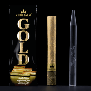 KING PALM - King Palm - Mini Roll Wrapped in Real Gold (Vanilla Creme Flavor Tip)