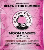 GALAXY TREATS Moon Babies Delta 9 THC Gummies 10ct/10mg Berry Melon Lifter