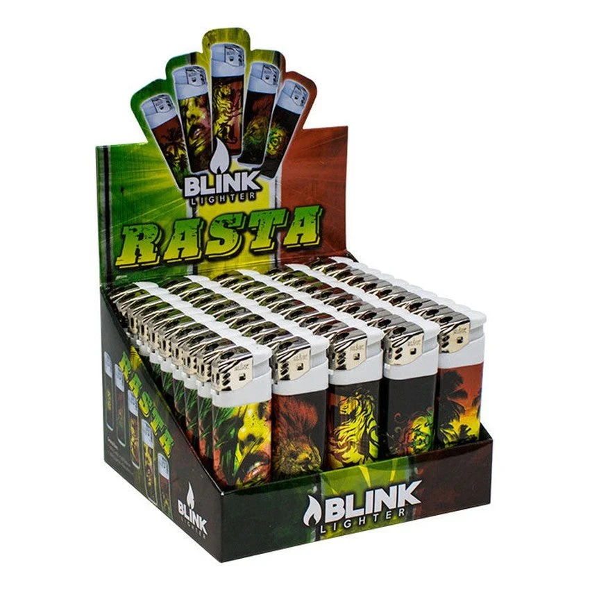 MJ WHOLESALE - Lighter - Assorted Rasta Designs | Blink Main Image