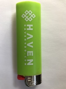 Haven - Light Green BIC Lighter w/ white logo