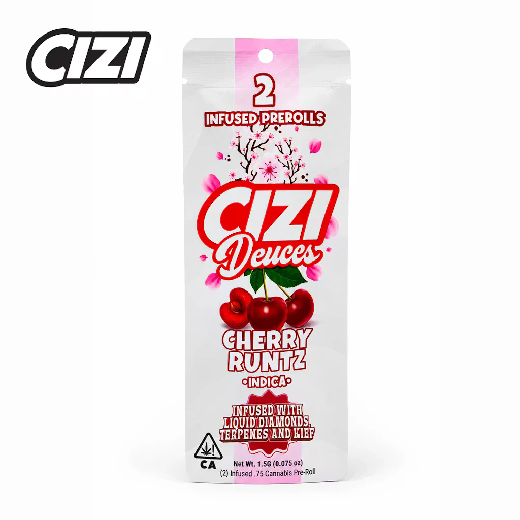Cizi - Cizi | Cherry Runtz 1.5g (Indica) - Infused Preroll 2 Pack Main Image