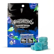 Heavy Hitters Gummies 100mg Blueberry Dream $25