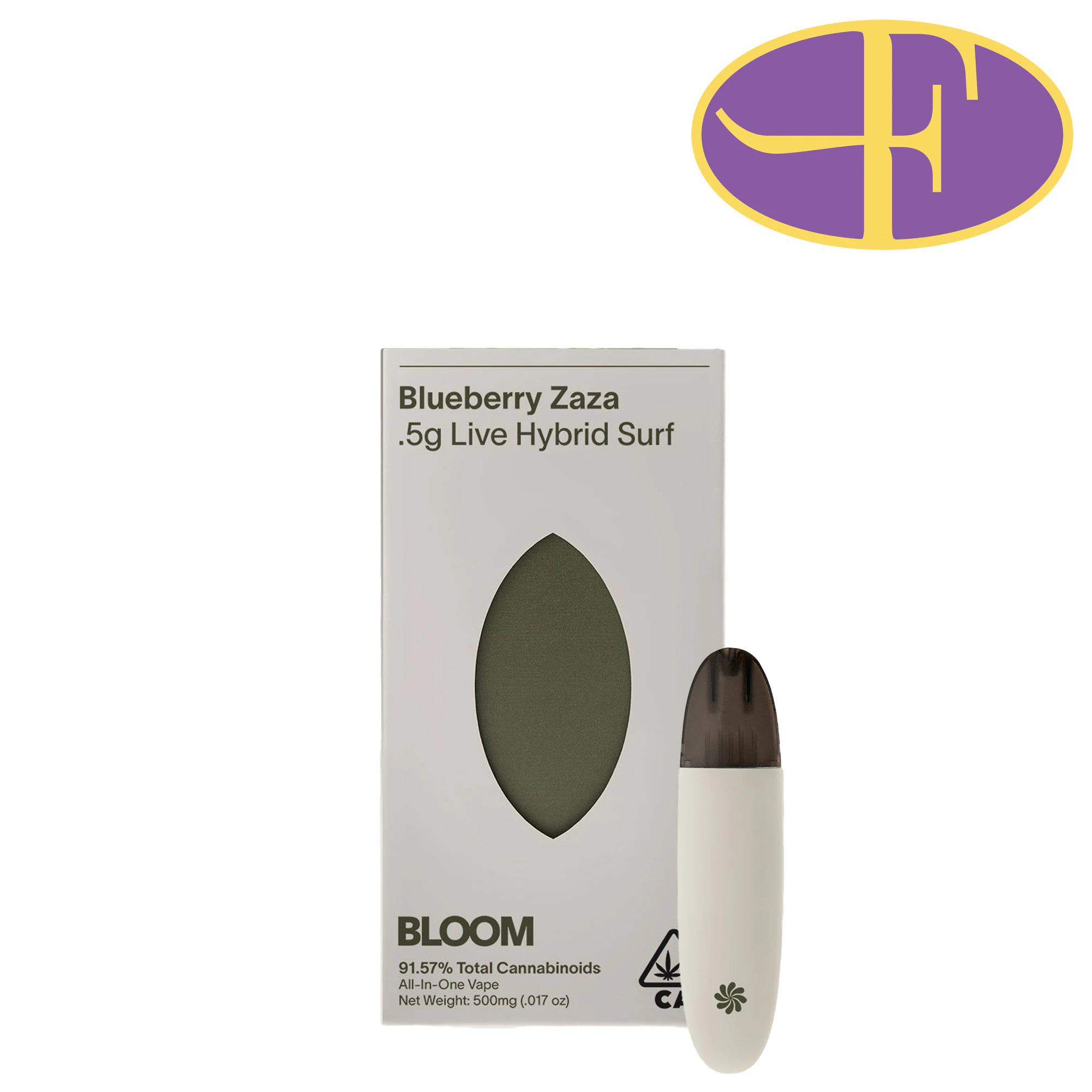 BLOOM - Blueberry Zaza Disposable Live Resin Surf Vape Main Image