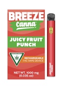 Breeze 1g Disposable Vape cart - Juicy Fruit Punch