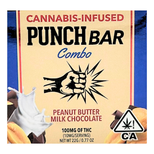 Punch Edibles & Extracts - Punch - Punch Bar - Peanut Butter Milk Choc - Chocolate - 10pk