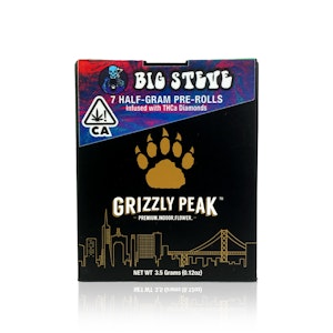 GRIZZLY PEAK - GRIZZLY PEAK - Infused Preroll - Big Steve - THCa Diamonds - 7-Pack - 3.5G