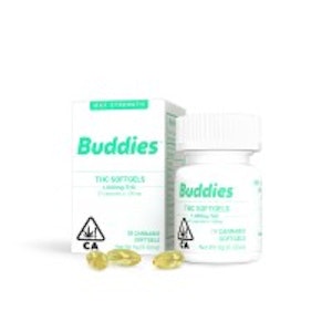 Soft Gels - (40 Capsules) - 1000mg THC - Buddies
