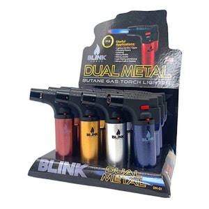MJ Wholesale - 599 - Blink Dual Flame Metallic Torch Display
