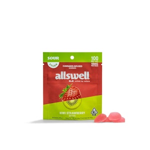 Kiwi Strawberry | Sour Gummies 100mg (10pk) | Allswell