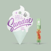 Sundae Vape Cartridge 1g Indica Grape Sorbet