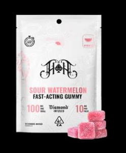 HEAVY HITTERS - Heavy Hitters Diamond Infused Gummies 100mg Sour Watermelon