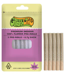 Greenline - Green Line 5pk Prerolls 3.5g Face Mintz
