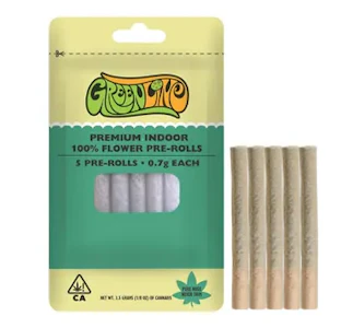 Greenline - Green Line Infused 5pk Prerolls 3.5g Mandarin Cookies