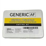 GENERIC AF | Sativa - Preroll 5pk 2.5G