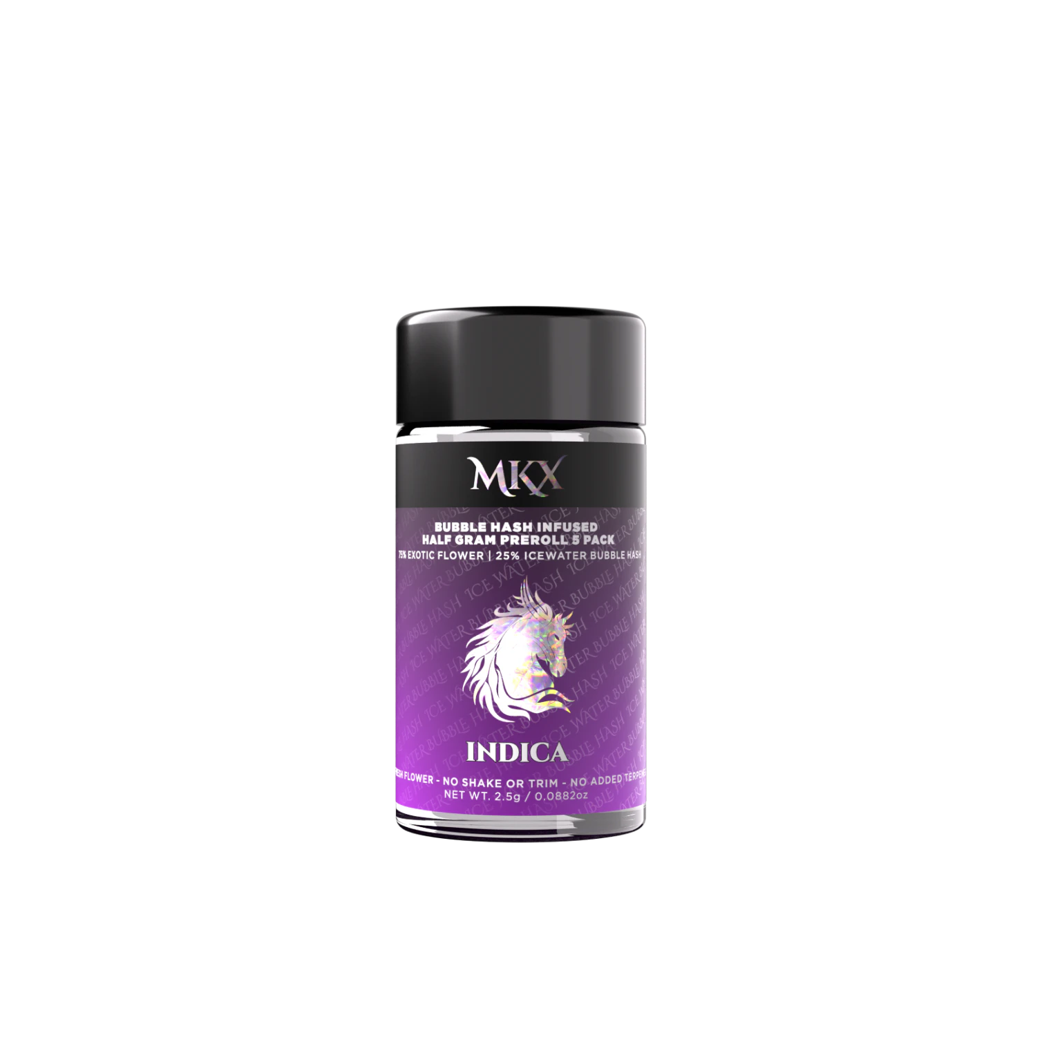 MKX -  MKX-Bubble Hash Infused- Rootbeer GMO-Pre Roll-Indica-5PK-0.5g-30.42% Main Image