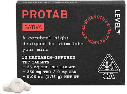 LEVEL+ - LEVEL - Sativa  - Protab - 10pk - (250 mg)