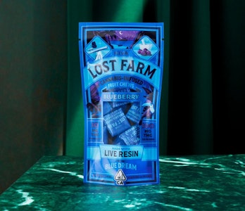Kiva - Kiva Lost Farm Live Resin Chews 100mg Blueberry Blue Dream 