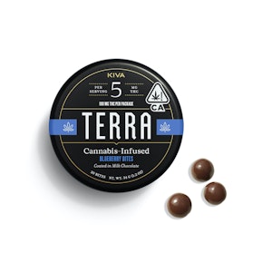 Kiva - Terra Blueberry Milk Chocolate Bites 100mg