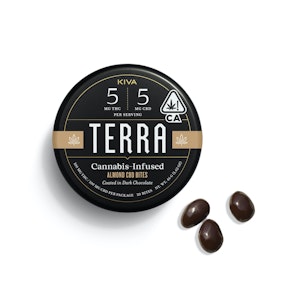 Kiva - Terra Bites: Dark Chocolate Almond 1:1 CBD:THC