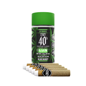 STIIIZY - Stiiizy - Mini Blunts Pack - Infused 40's - Hybrid - Blue Burst - (2.5g total) 5 Pack