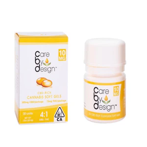CARE BY DESIGN - Care By Design - CBD Soft Gels 4:1 CBD/THC - 30 Soft Gels .72g