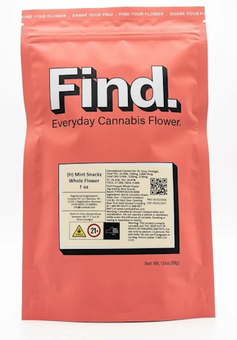 Find - Mint Snackz -Hybrid- 24.46% THC | 28g (Flower) | Find  -UU4